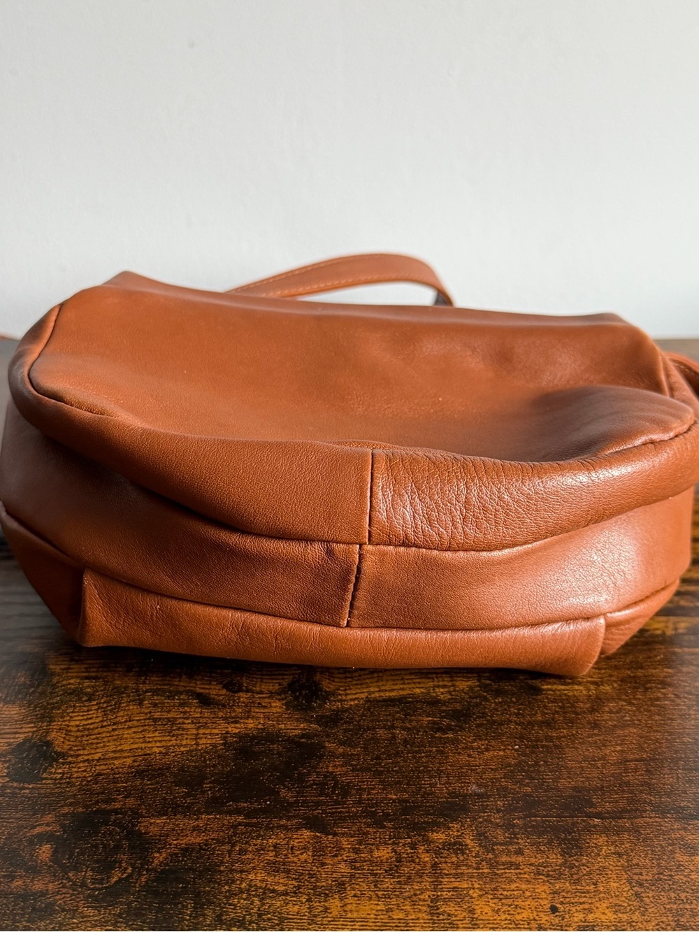Bruno Rossi Made in Italy Brown Leather Crossbody Handbag Purse Like New - Picture 11 of 12